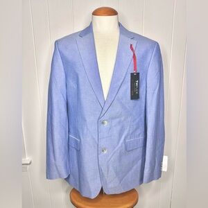 NWT Tommy Hilfiger THFlex Light Blue Cotton Stretch Blazer